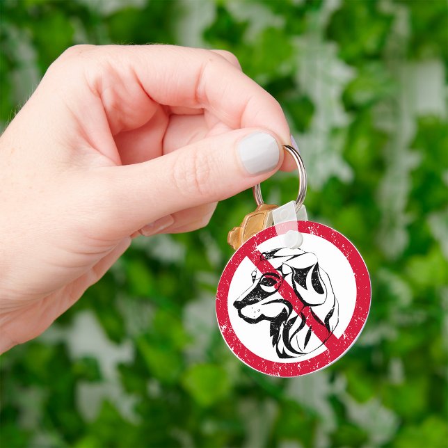 Porte-clés Aucun chien autorisé Porte - clé (Créateur téléchargé)