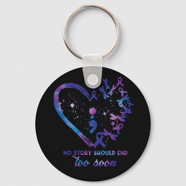 Porte-clés Aucune histoire ne devrait se terminer trop tôt Pr (Recto)