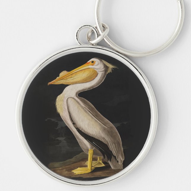 Porte-clés Audubon White Pelican Bird Amérique (Devant)