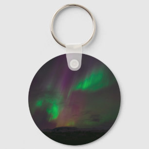 Porte-clés Aurora Borealis Northern Lights Arbres Nature Terr