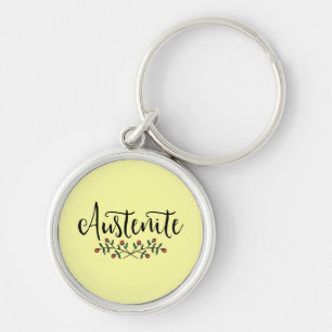 Porte-clés Austenite Florale Jaune Jane Austen