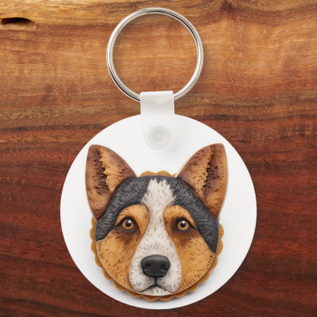 Porte-clés Australian Cattle Dog 3D inspiré (Recto)