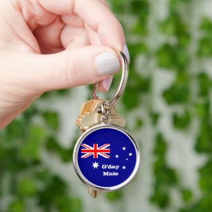 Porte-clés Australian Flag & G'day Mate salutations / Austral