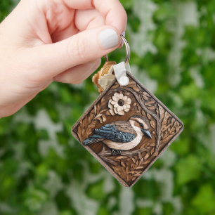 Porte-clés Australian Kookaburra Wood Art Print