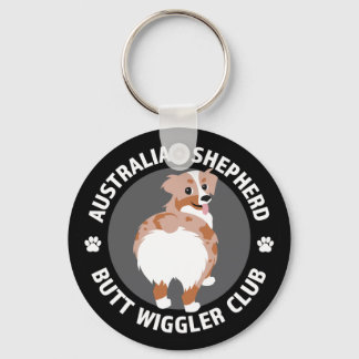Porte-clés Australian Shepherd Butt Wigglers Club - Red Merle