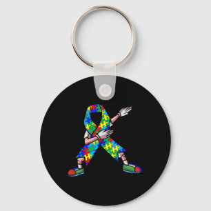 Porte-clés Autism Aware Kids Dabbing Puzzle Piece Love Da