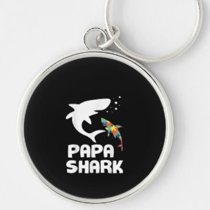 Porte-clés Autiste   Sensibilisation sur l'autisme Papa Shark