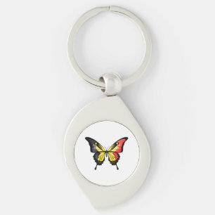 Porte-clés Autocollant du drapeau du papillon Machaon de Belg
