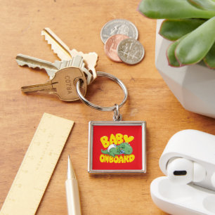 Porte-clés Autocollant pour voiture "Bébé dinosaure mignon à 