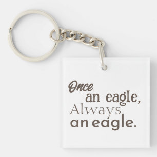 Porte-clés Autrefois aigle, toujours aigle. Minimal Brown fon