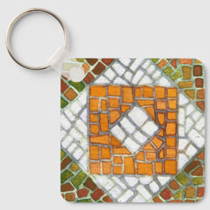 Porte-clés AUTUMN MOSAIC Carré Porte - clé en aluminium