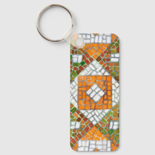 Porte-clés AUTUMN MOSAIC Rectangle Porte - clé en aluminium