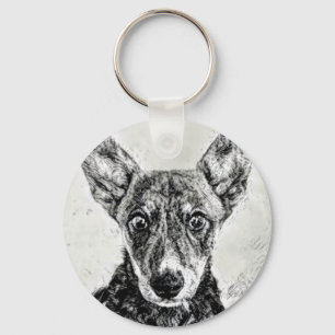Porte-clés aux yeux de chien