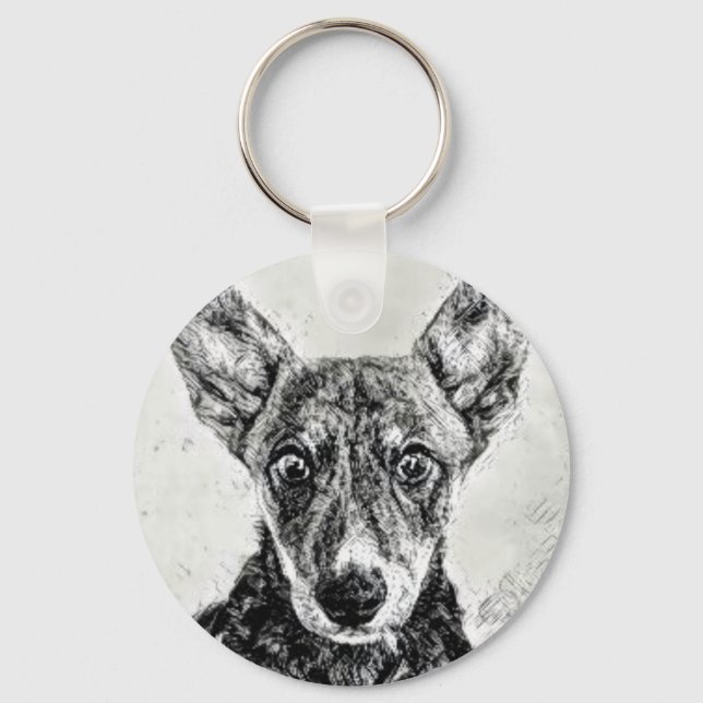 Porte-clés aux yeux de chien (Recto)