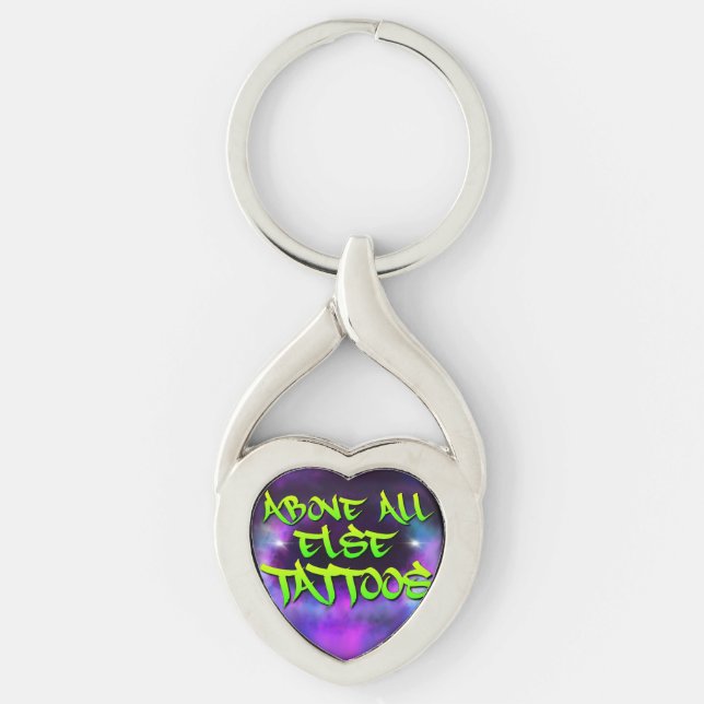 Porte-clés Avant tout autres tatouages Metal Heart Keychain (Devant)