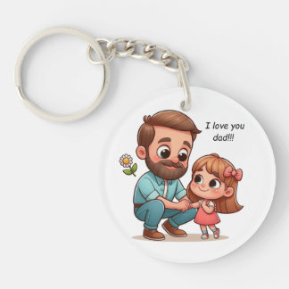 Porte - clés avec dévouement pour le père.