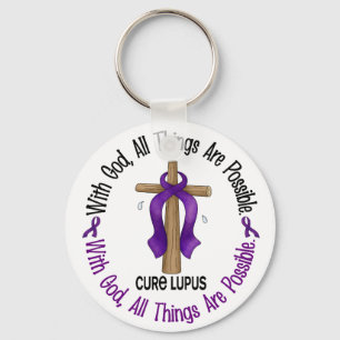 Porte-clés AVEC DIEU CROIX Lupus T-shirts & cadeaux
