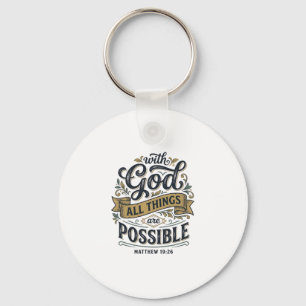 Porte-clés Avec Dieu Toutes Choses Sont Possibles Vintage Chr