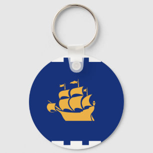 Porte-clés avec drapeau de la ville de Québec, Can
