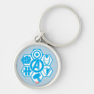 Porte-clés Avengers Assembler le badge d'icône