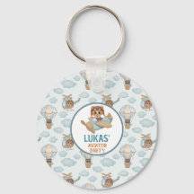 Aviator Party Bear Pastel Blue Anniversaire