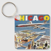 Avion touristique vintage Retro Chicago