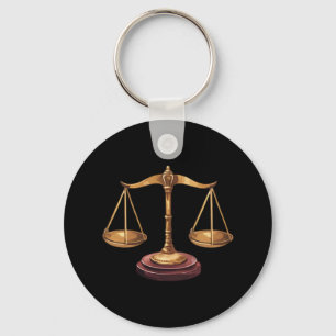 Porte-clés Avocat professionnel Procureur luxe Black Gold