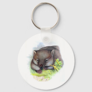 Porte-clés Awesomome mignon animal australien wombat vintage