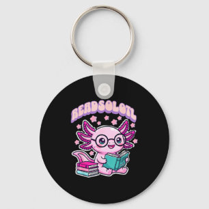 Porte-clés Axolotl kawaii adorable axolotl livre drôle lecteu