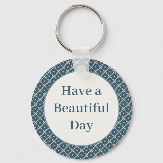 Porte-clés Ayez un Beau Motif Carré Day Pearl (Recto)