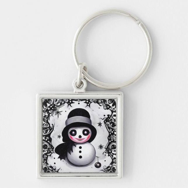 Porte-clés B&W Snowgirl (Devant)