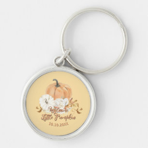 Porte-clés Baby shower Citrouille Pastel Orange Little