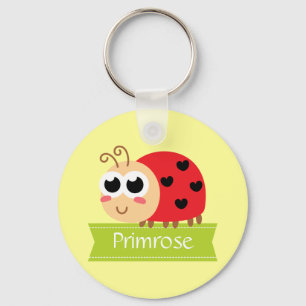 Porte-clés Baby Shower: Cute Baby Ladybug with heart spots