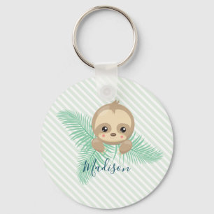 Porte-clés Baby shower Green Happy Baby Sloth