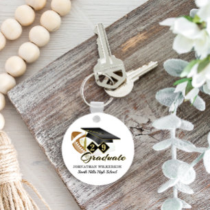 Porte-clés Bac de football noir personnalisé