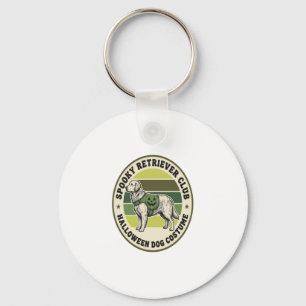 Porte-clés Badge de costume vintage Halloween Golden Retrieve