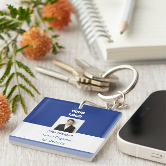 Porte-clés Badge de photo d'identité exécutif d'entreprise bl