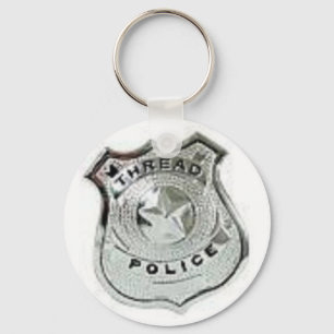 Porte-clés badge de police de fil