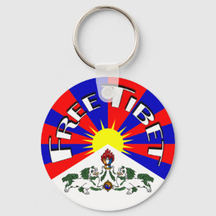 Porte-clés Badge Tibet libre