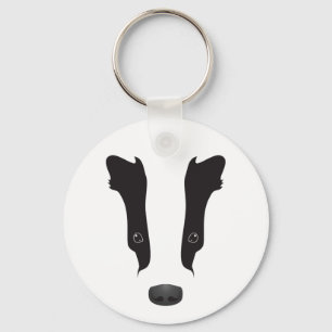 Porte-clés Badger Face Silhouette