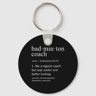 Porte-clés Badminton Coach Funny Dictionnaire Définition Coac