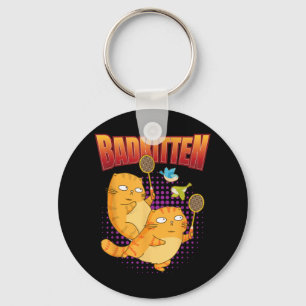 Porte-clés Badminton I Badkitten Cat I Badminton Racket Shutt
