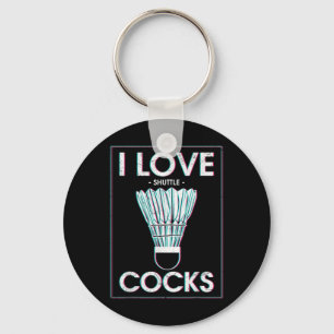 Porte-clés Badminton I Love S Badminton Joueur Badminton