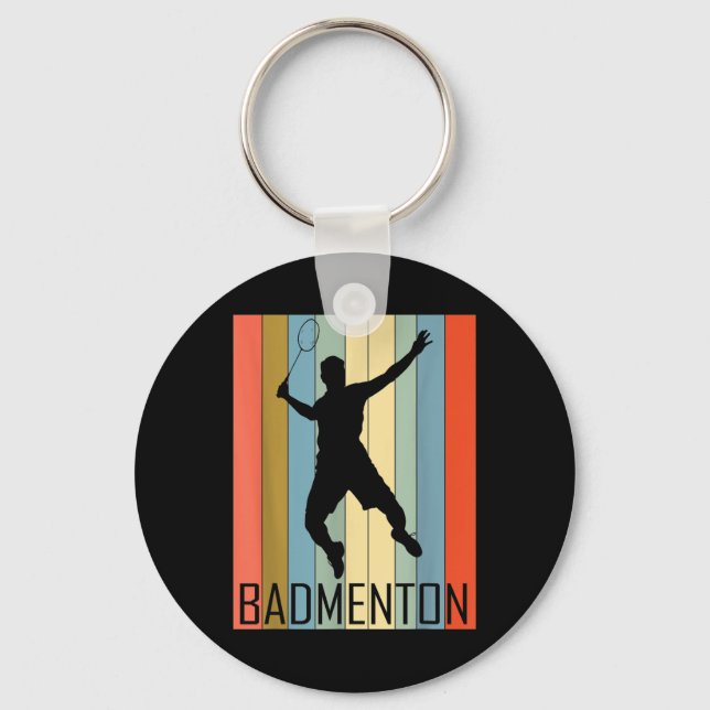 Porte-clés Badminton - Joueur de badminton  (Recto)