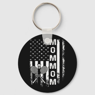 Porte-clés Badminton Mommom Drapeau Américain Noël Vintage X