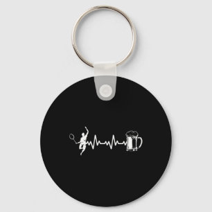 Porte-clés Badminton Player Racket - Heartbeat Ekg Badminton