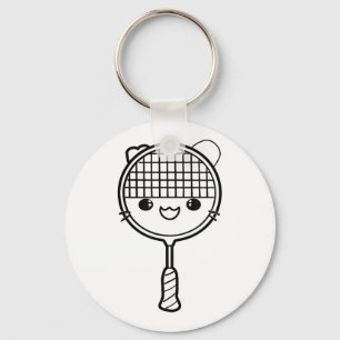 Porte-clés Badminton Racket Cartoon Look Shuttle Jeu