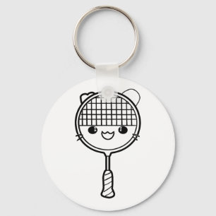 Porte-clés Badminton Racket Cartoon Look Shuttle Jeu