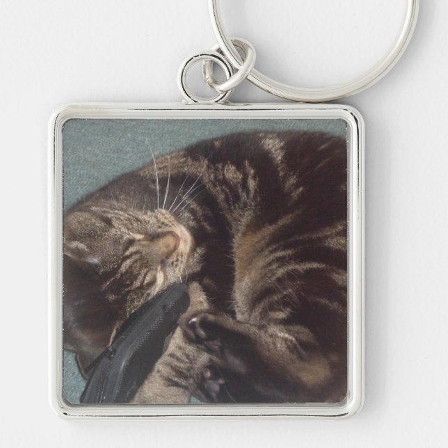 Porte-clés Bague à clé Carré de qualité supérieure DaveLarge  (Devant)