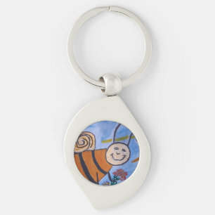 Porte-clés Bague à clé métallique de miel mignon